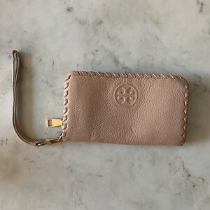 Tory Burch Tan Wristlet Wallet